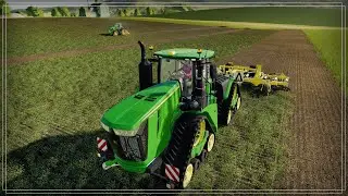 Farming Simulator 19 (CoursePlay) Культивация поля Двумя тракторами с разной шириной культиваторов.
