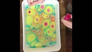 Эбру   украшаем ёлочки