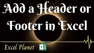 How to add a Header or Footer in Excel | Header | Footer | Excel | Edit Header | Page Setup Settings