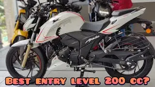 TVS Apache RTR 200 White 4v 2024 | Most Feature loaded 200 cc bike 😎 | Pulsar 220 Still best?