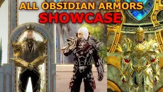 Guild Wars 2: All Obsidian Armors Tier 1 Showcase (All Races)