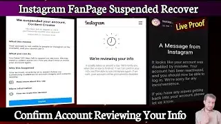 We Suspended Your Account Instagram | 180 Days Left to Appeal|We're Reviewing Your Info Problem 2024