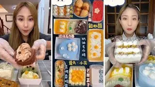 asmr mukbangasmr/kwai dessert mukbang,/mochi eating,creperoll cake chocolate #asmr