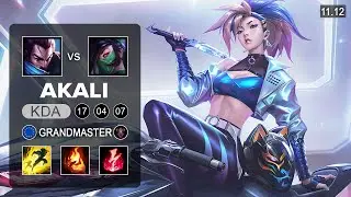 Akali Mid vs Yasuo - EUW Grandmaster Patch 11.12