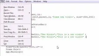 wxPython Programming Tutorial-3 Creating a Menu Bar