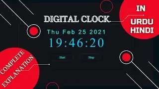 Digital Clock Using Javascript (2021) | Javascript Digital Clock | Digital Clock In JS