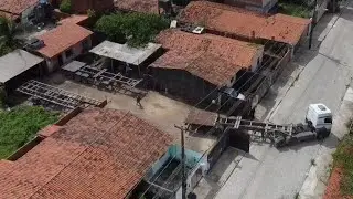 Manobra com carreta em local apertado, DJI MINI 2.