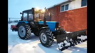 ТРАКТОР МТЗ-82.1 2021Г БАЛОЧНИК. УСТАНАВЛИВАЮ ГИДРОПОВОРОТНЫЙ ОТВАЛ И ЩЕТКУ. СБОРКА ТЕСТ-ДРАЙВ.