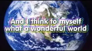 WHAT A  WONDERFUL WORLD KARAOKE Louis Armstrong instrumental lyrics video