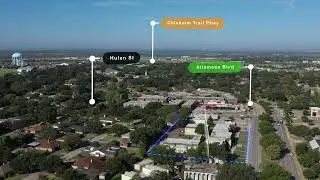 Drone footage with motion tracking graphics - Simple Animation