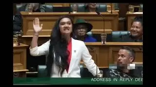Newzealand politician  Hana-Rawhiti Maipi-Clarke's native speech in parliament