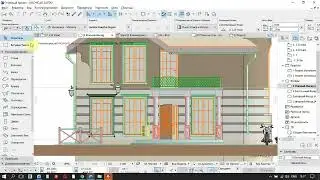 Как поменять линии контура элементов на фасаде в ArchiCAD
