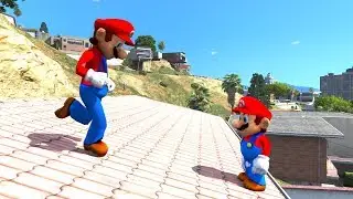 GTA 5 Crazy Mario Mod ragdolls jumps/fails compilation (euphoria physics)