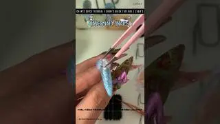 ꧁⋆.🫧˚ quick tutorial 01 mermaid aurora nails ˚𓇼.⋆꧂
