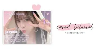 simple & easy carrd tutorial — © jibeomcito