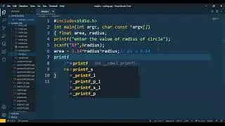 Program to Calculate Area of Circle in C Language