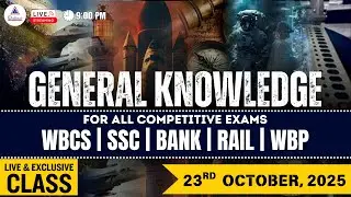 Important General Knowledge Live Class of 23rd OCTOBERfor 