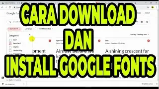 Tutorial Download dan Install Google Fonts