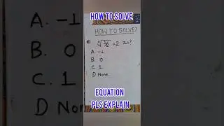 how to solve this type of equation #maths #shortvideos