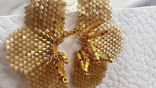 Серьги "Лепестки" из бисера.Beaded earrings. #diy #mk #earrings #tutorial