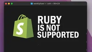 Your environment ruby version is outside of the range supported by Shopify CLI