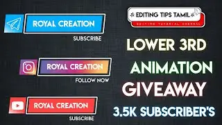 Telegram Trending lower third giveaway video||3.5k subscribers video