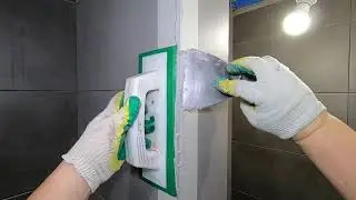 How to make an outside corner with epoxy grout! All the steps!
