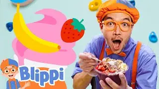 Blippi Eats A Fruit Smoothie Bowl! | Healthy Food for Children | Educational Videos for Kids