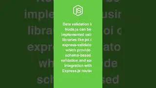 Implementing Data Validation in Node.js