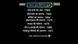 अकबर द्वारा किए गए सुधार🥰