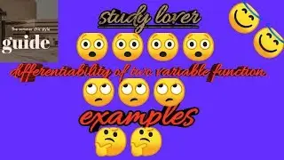 Differentiability of two variable function/study lover/partial derivative/study mathematics.