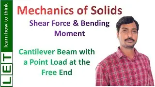 SFD BMD for Cantilever Beam with a Point Load at the Free End