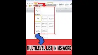 Multilevel list in ms- word