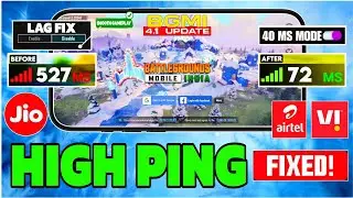 4.1 UPDATE🔥NO HIGH PING 20 MS SETTING😱| GET ONLY 20 MS PING BGMI 4.1| 100% HIGH PING PROBLEM FIX