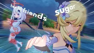 the GENSHIN IMPACT ADVENTURES of sugarsticks and her lil friends!!!