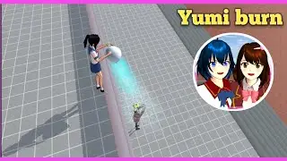 #shorts Yumi burn💥 in sakura school simulator☠