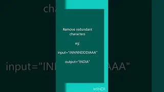 How to remove repeative or redundant characters in a string 🤔🤔 in c++ #c2 #c2coding #viral #shorts