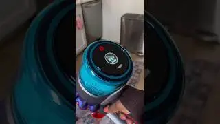 Cleaning my kitchen rug with our new Dyson  vacuum 😇 #asmr #cleaning #dyson
