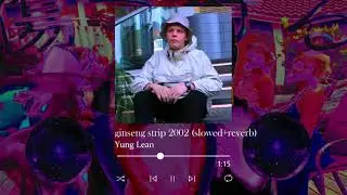 ginseng strip 2002 {bitches come and go brah} ~ yung lean // slowed + reverb //