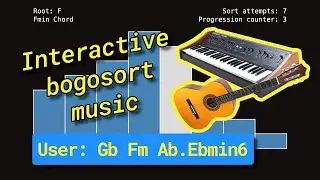 Bogosort Music Machine (ChomboSort) 🎵 | Change the Chords by Typing Commands in Chat
