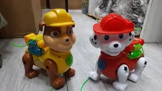 Щенячий патруль, собачки на поводке. 