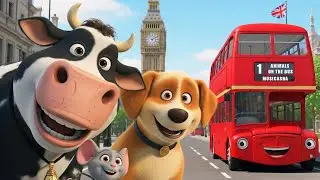 Wheels on the Bus and Funny Singing Animals | Nursery Rhyme for Kids