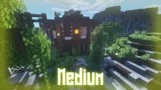 Стартовый дом из тёмного дуба в Minecraft