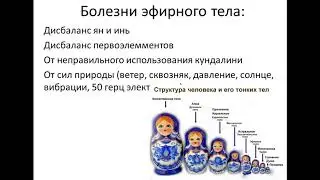 8. Эфирное тело. ч7. Болезни эфирного тела и принципы их лечения