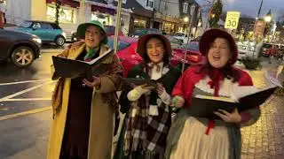 Walking Tour Port Jefferson Main Street Long Island NY USA Charles Dickens Festival December 3 2022