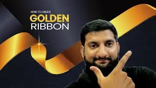 how to design golden ribbon in adobe illustrator tutorial