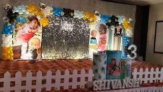 baby shivansh 3rd birthday party decoration/boss baby theme decoration/party decoration ideas indore