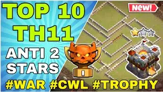 Top 10 Best Th11 WAR Base With LINKS | Th11 Anti 2 Stars Th11 WAR BASE | Best Th11  War Base 2020