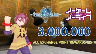 Toram Online - No Game No Life Collab & 3.000.000 All Exchange Reward Points List