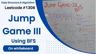 Jump Game III | Breadth First Search | Explanation on WhiteBoard | Leetcode # 1306